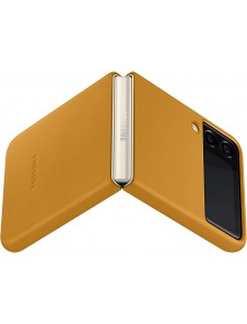 Samsung Leather Cover-fodral till Samsung Galaxy Z Flip 3 - Guld (EF-VF711LYE)