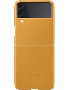 Samsung Leather Cover-fodral till Samsung Galaxy Z Flip 3 - Guld (EF-VF711LYE)