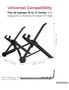 NEXSTAND K2 Laptop Stand, Foldable Laptop Holder, MacBook, Laptop 10-17 Inch