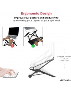 NEXSTAND K2 Laptop Stand, Foldable Laptop Holder, MacBook, Laptop 10-17 Inch