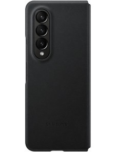Samsung Leather Cover-fodral till Samsung Z Fold 4 - Svart (EF-VF936LBE)