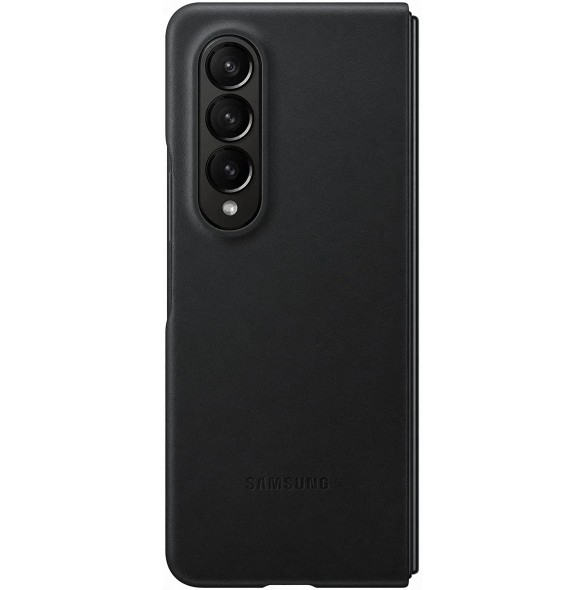 Samsung Leather Cover-fodral till Samsung Z Fold 4 - Svart (EF-VF936LBE)