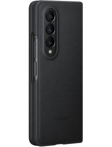 Samsung Leather Cover-fodral till Samsung Z Fold 4 - Svart (EF-VF936LBE)