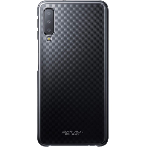 Samsung Gradation Cover Hård Gradient Väska till Samsung Galaxy A7 2018 A750 - Svart EF-AA750CBE