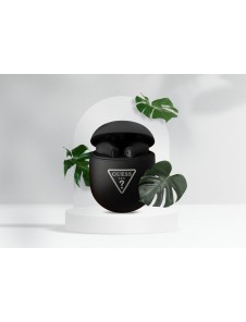 Guess True Wireless Triangle Logo BT5.2 4H Stereo Earphones Matt Black