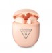 Guess True Wireless Triangle Logo BT5.2 4H Stereo Earphones Matt Pink