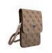 Guess PU 4G Triangle Logo Phone Bag Brown