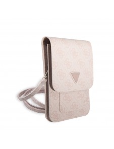 Guess PU 4G Triangle Logo Phone Bag Pink