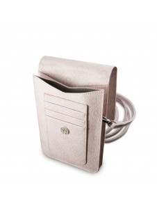 Guess PU 4G Triangle Logo Phone Bag Pink