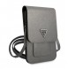 Guess PU Saffiano Triangle Logo Phone Bag Grey