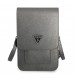 Guess PU Saffiano Triangle Logo Phone Bag Grey