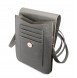 Guess PU Saffiano Triangle Logo Phone Bag Grey