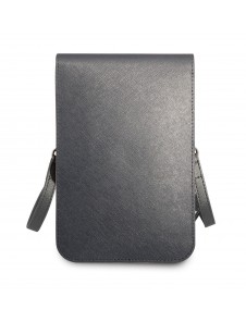 Guess PU Saffiano Triangle Logo Phone Bag Grey