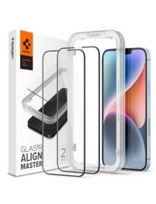 TEMPERED GLASS Spigen ALM GLASS FC 2-PACK IPHONE 13/13 PRO / 14 BLACK