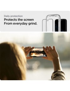 TEMPERED GLASS Spigen ALM GLASS FC 2-PACK IPHONE 13/13 PRO / 14 BLACK