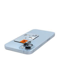 Spigen OPTIK.TR "EZ FIT" CAMERA PROTECTOR 2-PACK IPHONE 14 / 14 PLUS BLUE