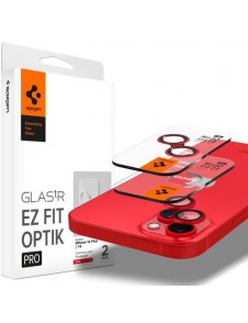 Spigen OPTIK.TR ”EZ FIT” CAMERA PROTECTOR 2-PACK IPHONE 14 / 14 PLUS RED