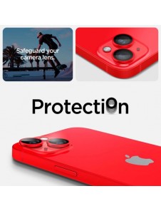 Spigen OPTIK.TR ”EZ FIT” CAMERA PROTECTOR 2-PACK IPHONE 14 / 14 PLUS RED