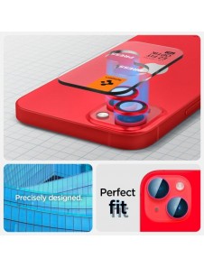 Spigen OPTIK.TR ”EZ FIT” CAMERA PROTECTOR 2-PACK IPHONE 14 / 14 PLUS RED