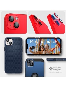 Spigen OPTIK.TR ”EZ FIT” CAMERA PROTECTOR 2-PACK IPHONE 14 / 14 PLUS RED