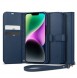 Spigen Wallet S Leather Flip Wallet for iPhone 14 Blue