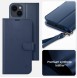 Spigen Wallet S Leather Flip Wallet for iPhone 14 Blue