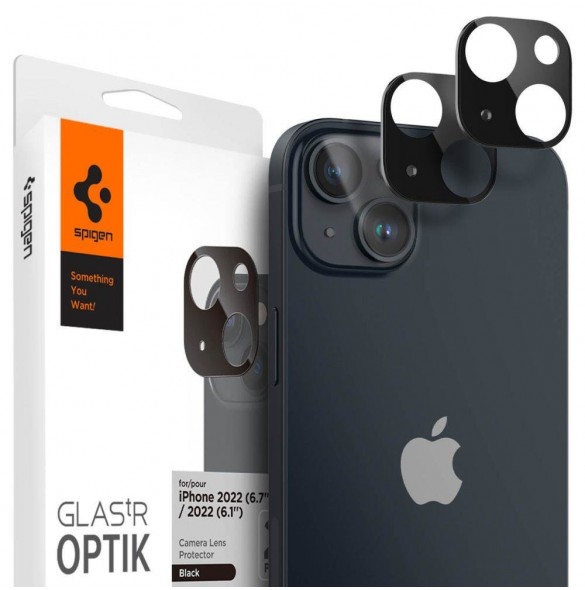 Spigen Optik.TR Camera Protector glass for iPhone 14/14 Plus camera, 2 black