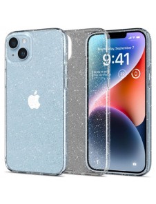 Spigen Liquid Crystal case with glitter for iPhone 14 transparent