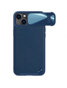 Nillkin CamShield Leather S Case iPhone 14 cover with camera cover blue