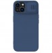 Nillkin CamShield Magnetic Silicone Case for iPhone 14 magnetic MagSafe cover with camera cover blue