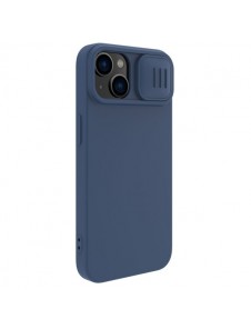 Nillkin CamShield Magnetic Silicone Case for iPhone 14 magnetic MagSafe cover with camera cover blue