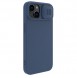 Nillkin CamShield Magnetic Silicone Case for iPhone 14 magnetic MagSafe cover with camera cover blue