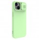 Nillkin CamShield Magnetic Silicone Case iPhone 14 Magnetic MagSafe case with camera cover green