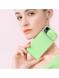 Nillkin CamShield Magnetic Silicone Case iPhone 14 Magnetic MagSafe case with camera cover green