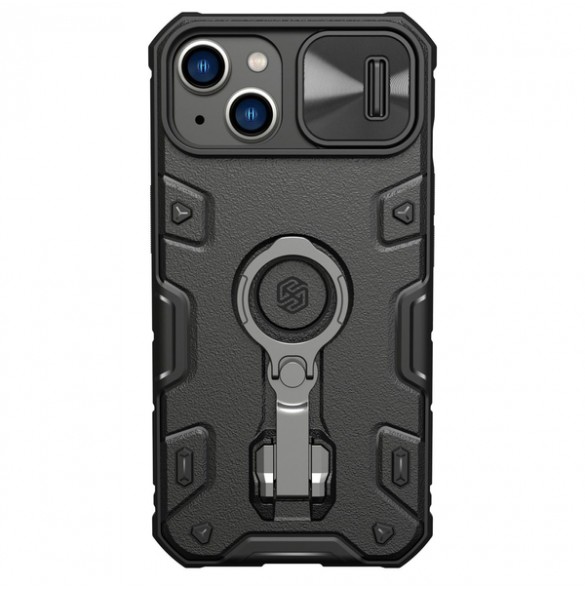 Nillkin CamShield Armor Pro Magnetic Case for iPhone 14 MagSafe armored cover stand ring black