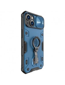 Nillkin CamShield Armor Pro Case iPhone 14 Armor Case with Camera Cover Ring Stand Blue