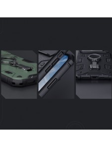 Nillkin CamShield Armor Pro Case iPhone 14 Armor Case with Camera Cover Ring Stand Blue