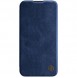 Nillkin Qin Leather Pro Case Cover iPhone 14 Camera Protector Holster Cover Flip Case Blue