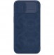 Nillkin Qin Leather Pro Case Cover iPhone 14 Camera Protector Holster Cover Flip Case Blue