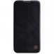 Nillkin Qin Leather Pro Case Cover iPhone 14 Camera Protector Holster Cover Flip Case Black