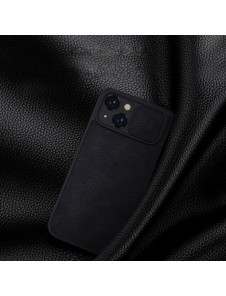 Nillkin Qin Leather Pro Case Cover iPhone 14 Camera Protector Holster Cover Flip Case Black
