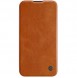 Nillkin Qin Leather Pro Case iPhone 14 Camera Cover Holster Cover Flip Case Brown