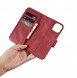 iCarer Wallet Case 2in1 iPhone 14 Leather Flip Case Anti-RFID Red
