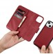 iCarer Wallet Case 2in1 iPhone 14 Leather Flip Case Anti-RFID Red