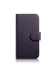 iCarer Wallet Case 2in1 Case iPhone 14 Leather Flip Cover Anti-RFID Dark Purple