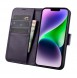 iCarer Wallet Case 2in1 Case iPhone 14 Leather Flip Cover Anti-RFID Dark Purple