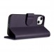 iCarer Wallet Case 2in1 Case iPhone 14 Leather Flip Cover Anti-RFID Dark Purple