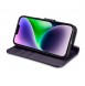 iCarer Wallet Case 2in1 Case iPhone 14 Leather Flip Cover Anti-RFID Dark Purple