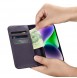 iCarer Wallet Case 2in1 Case iPhone 14 Leather Flip Cover Anti-RFID Dark Purple