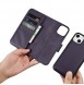 iCarer Wallet Case 2in1 Case iPhone 14 Leather Flip Cover Anti-RFID Dark Purple